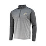 Men's Black, Heathered Gray New Orleans Saints Throwback Cycle Quarter-Zip Jacket