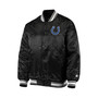 Men's Black Indianapolis Colts Locker Room Satin Varsity Full-Snap Jacket