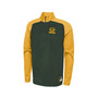 Men's Green Green Bay Packers Combine Authentic O-Line Raglan Half-Zip Jacket