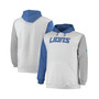 Men's Blue, White Detroit Lions Big and Tall Pullover Hoodie