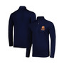 Men's Navy Auburn Tigers Textured Quarter-Zip Jacket