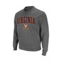 Men's Charcoal Virginia Cavaliers Team Arch and Logo Tackle Twill Pullover Sweatshirt
