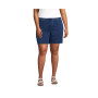 Women's Plus Size Starfish Mid Rise Pull On 7" Knit Denim Jean Shorts