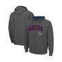 Men's Charcoal Gonzaga Bulldogs Arch Logo 3.0 Full-Zip Hoodie