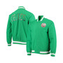 Men's Boston Celtics Kelly Green Hardwood Classics 75th Anniversary Authentic Warmup Full-Snap Jacket