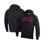 Men's Black Nebraska Huskers Team Arch Reverse Weave Pullover Hoodie