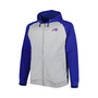 Men's Heather Gray Buffalo Bills Big and Tall Fleece Raglan Full-Zip Hoodie Jacket