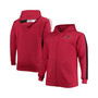 Men's Branded Cardinal Arizona Cardinals Big and Tall Full-Zip Hoodie