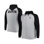 Men's Heather Gray New Orleans Saints Big and Tall Fleece Raglan Full-Zip Hoodie Jacket