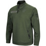 Men's Olive Wisconsin Badgers OHT Military-Inspired Appreciation Digit Quarter-Snap Jacket
