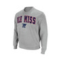 Men's Heathered Gray Ole Miss Rebels Arch & Logo Pullover Sweatshirt