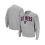 Men's Heathered Gray Ole Miss Rebels Arch & Logo Pullover Sweatshirt