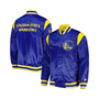 Men's Royal Golden State Warriors Force Play Satin Full-Snap Varsity Jacket