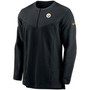Men's Black Pittsburgh Steelers Sideline Half-Zip UV Performance Jacket