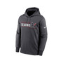 Men's Anthracite Houston Texans Prime Logo Name Split Pullover Hoodie