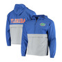 Men's Royal Florida Gators Colorblock Packable Half-Zip Jacket