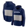 Men's College Navy Seattle Seahawks Linear Logo Pullover Hoodie