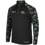 Men's Black Iowa Hawkeyes OHT Military-Inspired Appreciation Take Flight Raglan Quarter-Zip Jacket