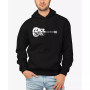 Men's Peace Love Country Word Art Long Sleeve Hooded Sweatshirt