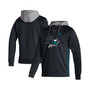 Men's Black San Jose Sharks Skate Lace AEROREADY Pullover Hoodie