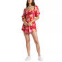 Juniors' Barefoot Babe Smocked-Top Puff-Sleeve Romper