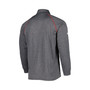 Men's Heather Gray St. Louis Cardinals Wordmark Raglan Quarter-Zip Top