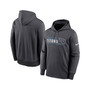 Men's Anthracite Tennessee Titans Prime Logo Name Split Pullover Hoodie