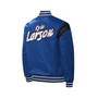Men's Royal Kyle Larson Force Play Full-Snap Varsity Jacket