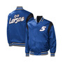 Men's Royal Kyle Larson Force Play Full-Snap Varsity Jacket