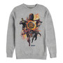 Marvel Men's Avengers Endgame Fire Burst Group Action, Crewneck Fleece