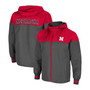 Men's Charcoal, Scarlet Nebraska Huskers Game Night Full-Zip Jacket
