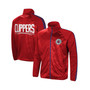 Men's Red LA Clippers Streamline Tricot Raglan Full-Zip Track Jacket