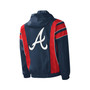 Men's Navy Atlanta Braves Impact Hoodie Half-Zip Jacket