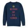 Marvel Men's Captain Marvel My Cat is a Flerken, Crewneck Fleece
