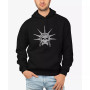 Men's Freedom Skull Word Art Long Sleeve Hooded Sweatshirt