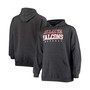 Men's Big and Tall Heathered Charcoal Atlanta Falcons Practice Pullover Hoodie