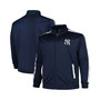 Men's Navy New York Yankees Big and Tall Tricot Track Full-zip Jacket