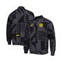 Men's Black Borussia Dortmund Pre-Match Raglan Full-Zip Training Jacket