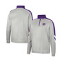 Men's Gray, Purple Kansas State Wildcats Bushwood Fleece Quarter-Zip Jacket