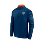 Men's Branded Navy Chicago Bears Ringer Quarter-Zip Jacket