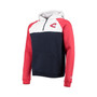 Men's Navy and White Cleveland Indians Cooperstown Collection Quarter-Zip Hoodie Jacket