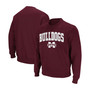 Men's Maroon Mississippi State Bulldogs Arch Logo Tackle Twill Pullover Sweatshirt