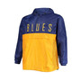 Men's Blue St. Louis Blues Big and Tall Anorak Half-Zip Pullover Hoodie