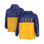 Men's Blue St. Louis Blues Big and Tall Anorak Half-Zip Pullover Hoodie