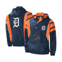 Men's Navy Detroit Tigers Impact Hoodie Half-Zip Jacket