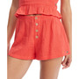 Juniors' Cotton Sunset Mind High Smocked-Waist Shorts