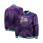 Men's Purple Big and Tall 1995 NBA All-Star Game Hardwood Classics Satin Full-Snap Jacket