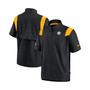 Men's Black Pittsburgh Steelers Sideline Coaches Short Sleeve Quarter-Zip Jacket