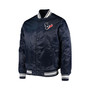 Men's Navy Houston Texans Locker Room Satin Varsity Full-Snap Jacket