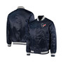 Men's Navy Houston Texans Locker Room Satin Varsity Full-Snap Jacket